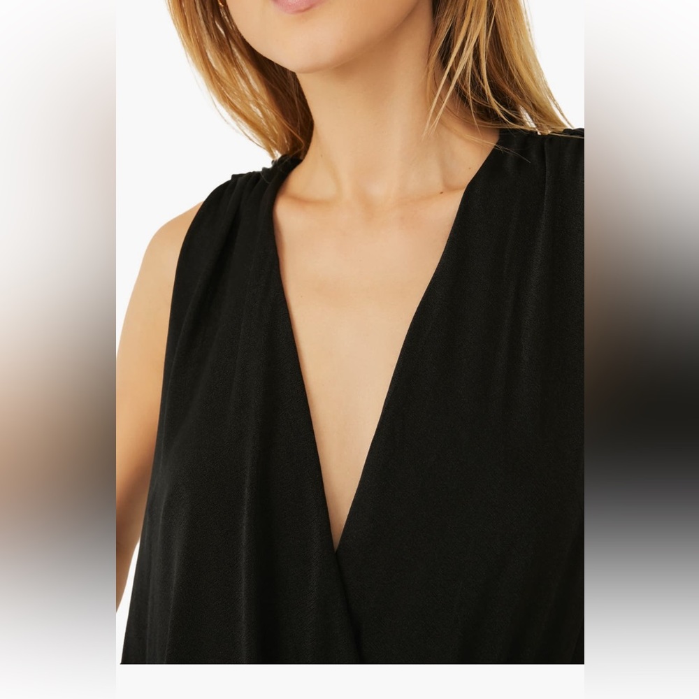 Free People Black Sleeveless Bodysuit